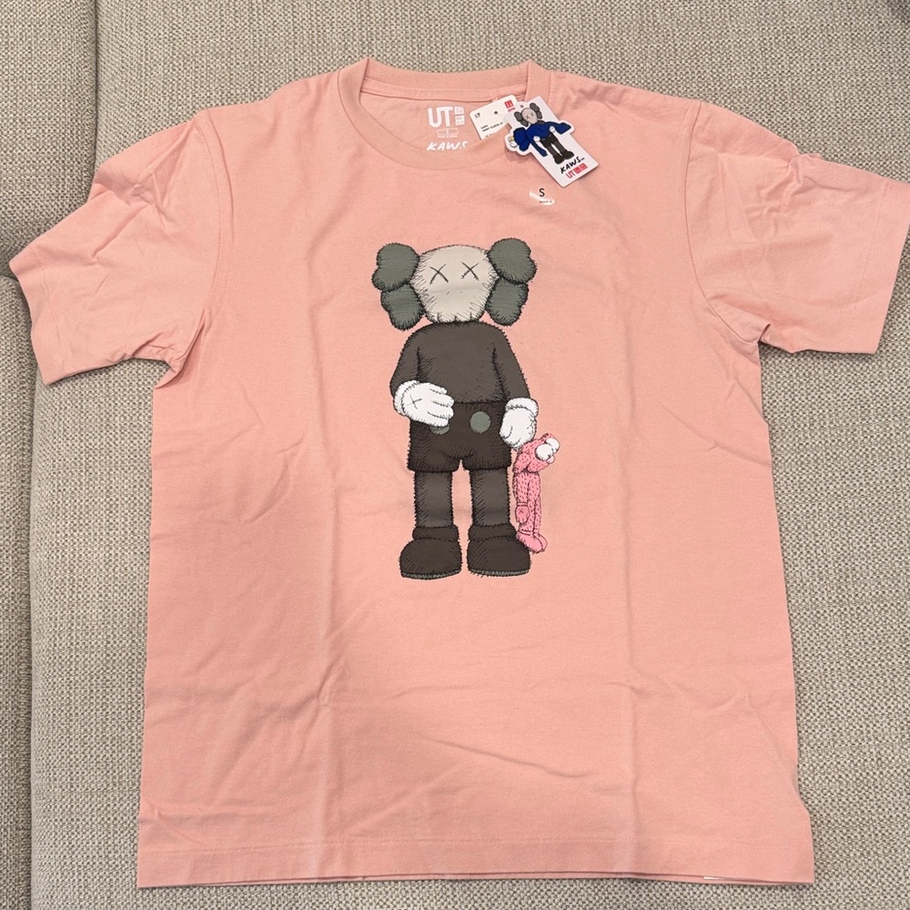 KAWS Unisex Light Pink Graphic Tee